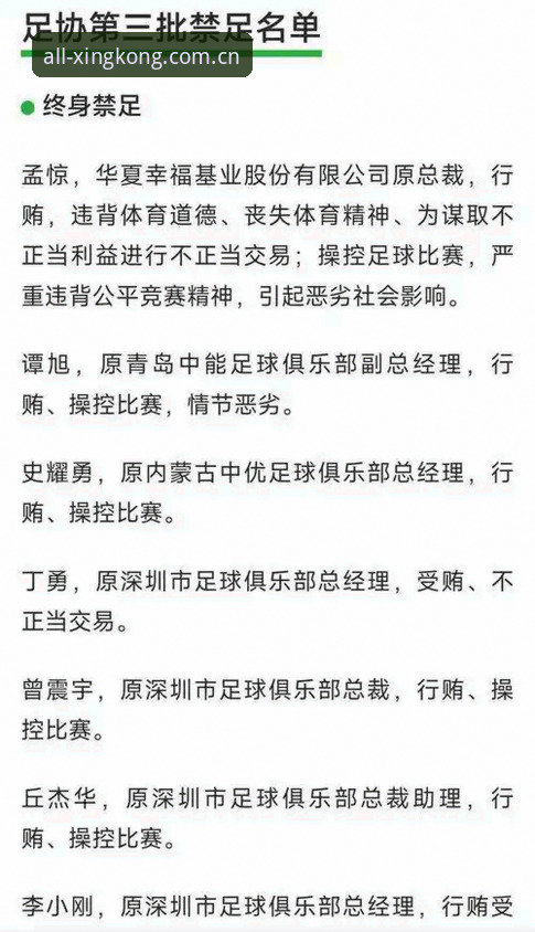 足协第三批禁足名单解读：辨别违规行为必备知识，星空体育用户评价分享